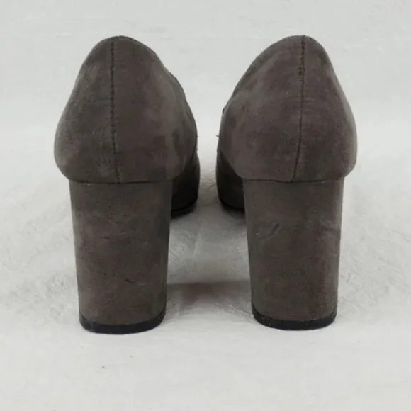 Spirit Linda grey embroidery chunky heel shoes - Picture 5 of 8